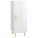 ZNTS Highboard High Gloss White 34.5x34x180 cm Engineered Wood 3115536