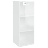 ZNTS Highboard High Gloss White 34.5x34x180 cm Engineered Wood 3115536