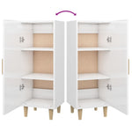 ZNTS Highboard High Gloss White 34.5x34x180 cm Engineered Wood 3115536