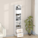 ZNTS Highboard High Gloss White 34.5x34x180 cm Engineered Wood 3115568