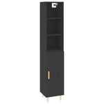 ZNTS Highboard Black 34.5x34x180 cm Engineered Wood 3115613