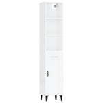 ZNTS Highboard High Gloss White 34.5x34x180 cm Engineered Wood 3115624