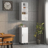 ZNTS Highboard High Gloss White 34.5x34x180 cm Engineered Wood 3115624