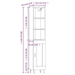 ZNTS Highboard High Gloss White 34.5x34x180 cm Engineered Wood 3115624