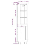 ZNTS Highboard High Gloss White 34.5x34x180 cm Engineered Wood 3115624