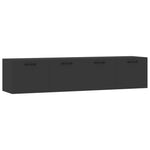 ZNTS Wall Cabinets 2 pcs Black 60x36.5x35 cm Engineered Wood 3115637
