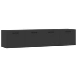 ZNTS Wall Cabinets 2 pcs Black 60x36.5x35 cm Engineered Wood 3115637