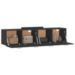 ZNTS Wall Cabinets 2 pcs Black 60x36.5x35 cm Engineered Wood 3115637