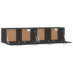ZNTS Wall Cabinets 2 pcs Black 60x36.5x35 cm Engineered Wood 3115637