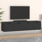 ZNTS Wall Cabinets 2 pcs Black 60x36.5x35 cm Engineered Wood 3115637
