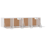 ZNTS Wall Cabinets 2 pcs High Gloss White 60x 36.5x35 cm Engineered Wood 3115640
