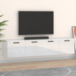 ZNTS Wall Cabinets 2 pcs High Gloss White 60x 36.5x35 cm Engineered Wood 3115640