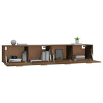 ZNTS Wall Cabinets 2 pcs Brown Oak 100x36.5x35 cm Engineered Wood 3115667