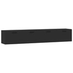 ZNTS Wall Cabinets 2 pcs Black 100x36.5x35 cm Engineered Wood 3115669