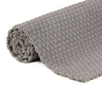 ZNTS Rug Rectangular Grey 80x160 cm Cotton 345120