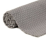 ZNTS Rug Rectangular Grey 80x160 cm Cotton 345120