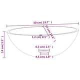 ZNTS Basin Glass 50x37x14 cm Frosted 345243