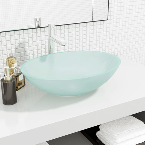 ZNTS Basin Glass 50x37x14 cm Frosted 345243