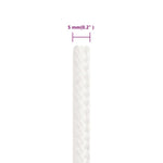 ZNTS Boat Rope Full White 5 mm 500 m Polypropylene 152548