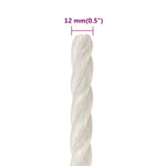 ZNTS Work Rope White 12 mm 500 m Polypropylene 153059