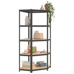 ZNTS 5-Layer Corner Shelf Anthracite Steel&Engineered Wood 152874