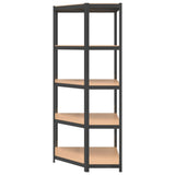 ZNTS 5-Layer Corner Shelf Anthracite Steel&Engineered Wood 152874