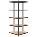 ZNTS 5-Layer Corner Shelf Anthracite Steel&Engineered Wood 152874