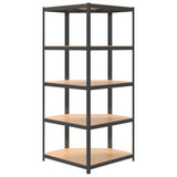 ZNTS 5-Layer Corner Shelf Anthracite Steel&Engineered Wood 152874