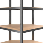 ZNTS 5-Layer Corner Shelf Anthracite Steel&Engineered Wood 152874