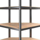 ZNTS 5-Layer Corner Shelf Anthracite Steel&Engineered Wood 152874