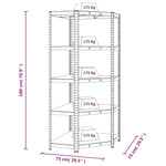 ZNTS 5-Layer Corner Shelf Anthracite Steel&Engineered Wood 152874