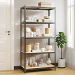 ZNTS 5-Layer Heavy-duty Shelf Grey Steel&Engineered Wood 152879
