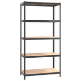 ZNTS 5-Layer Storage Shelf Anthracite Steel&Engineered Wood 152886