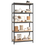 ZNTS 5-Layer Storage Shelf Anthracite Steel&Engineered Wood 152886
