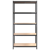 ZNTS 5-Layer Storage Shelf Anthracite Steel&Engineered Wood 152886