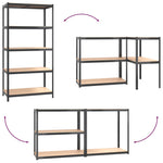 ZNTS 5-Layer Storage Shelf Anthracite Steel&Engineered Wood 152886