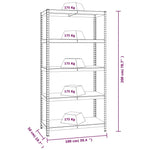 ZNTS 5-Layer Storage Shelf Anthracite Steel&Engineered Wood 152886