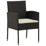 ZNTS 7 Piece Outdoor Dining Set Poly Rattan Black 3120108