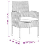 ZNTS 7 Piece Outdoor Dining Set Poly Rattan Black 3120108