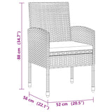ZNTS 7 Piece Outdoor Dining Set Poly Rattan Black 3120108