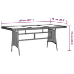 ZNTS 7 Piece Outdoor Dining Set Poly Rattan Black 3120108