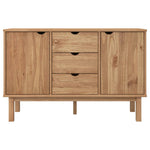 ZNTS Sideboard OTTA 113.5x43x73 cm Solid Wood Pine 348591