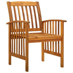 ZNTS Garden Dining Chairs 4 pcs with Cushions Solid Wood Acacia 3120444