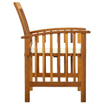 ZNTS Garden Dining Chairs 4 pcs with Cushions Solid Wood Acacia 3120444