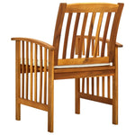 ZNTS Garden Dining Chairs 4 pcs with Cushions Solid Wood Acacia 3120444
