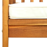 ZNTS Garden Dining Chairs 4 pcs with Cushions Solid Wood Acacia 3120444