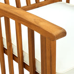 ZNTS Garden Dining Chairs 4 pcs with Cushions Solid Wood Acacia 3120444