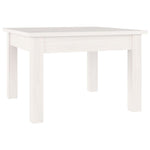 ZNTS Coffee Table White 45x45x30 cm Solid Wood Pine 814225