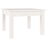 ZNTS Coffee Table White 45x45x30 cm Solid Wood Pine 814225