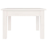 ZNTS Coffee Table White 45x45x30 cm Solid Wood Pine 814225